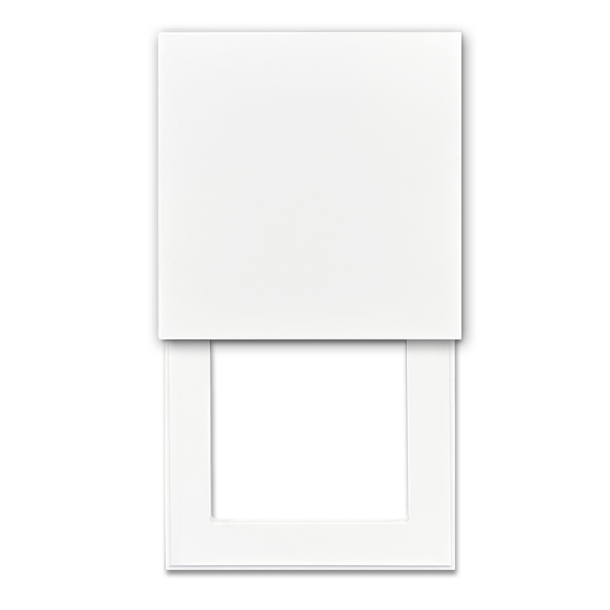 Kit de cadre pour :  1 prise invisible, blanc alpin. Prise design pour les cuisines et les espaces de vie exigeants.